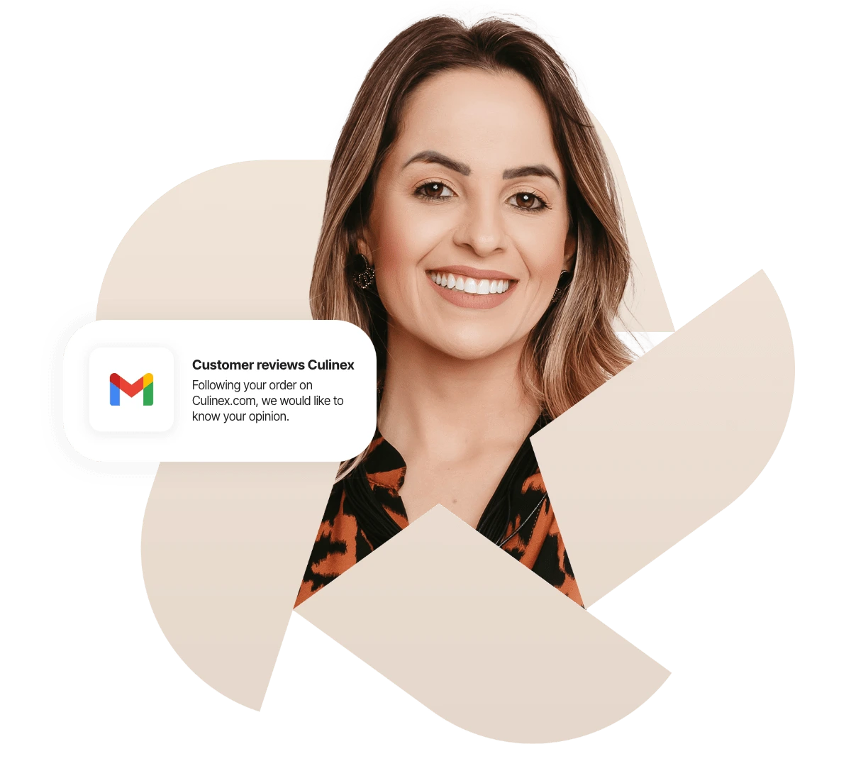 Women smiling customer review